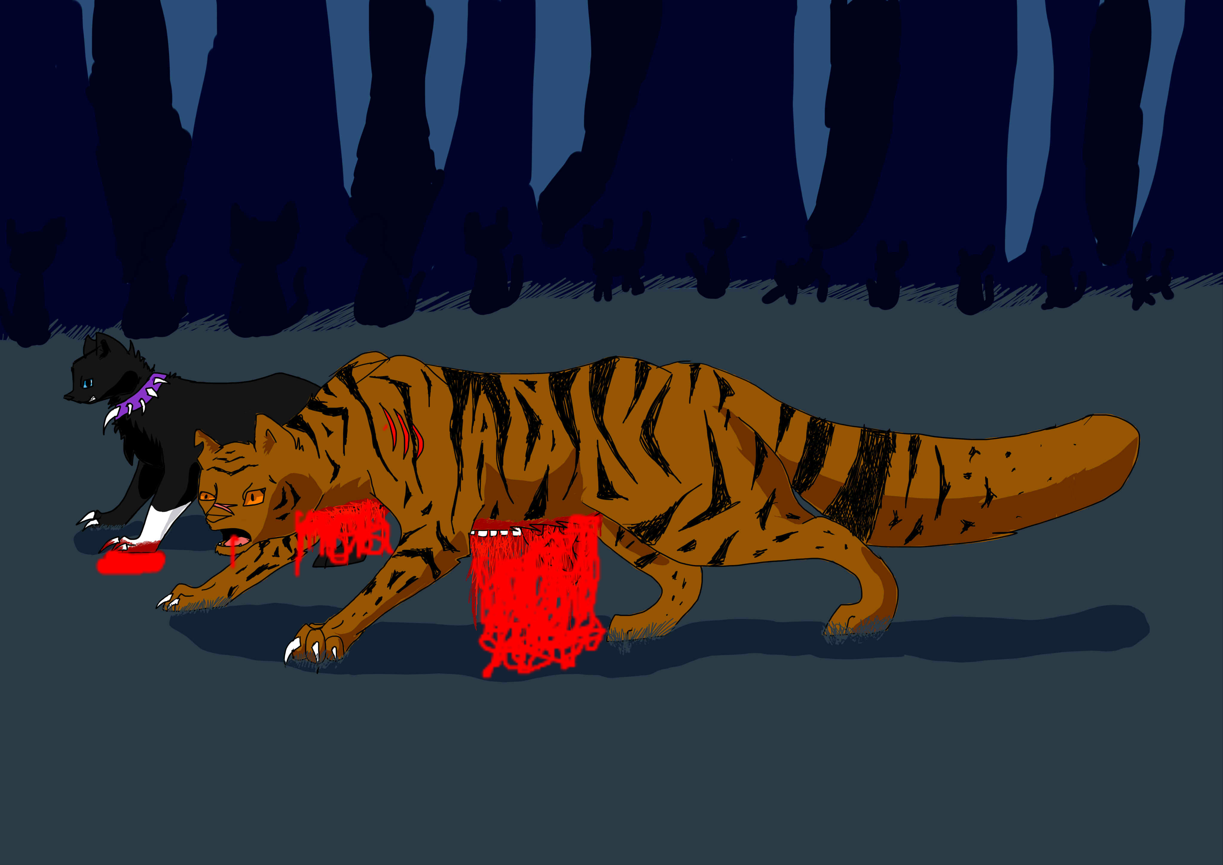 tiger with more blood