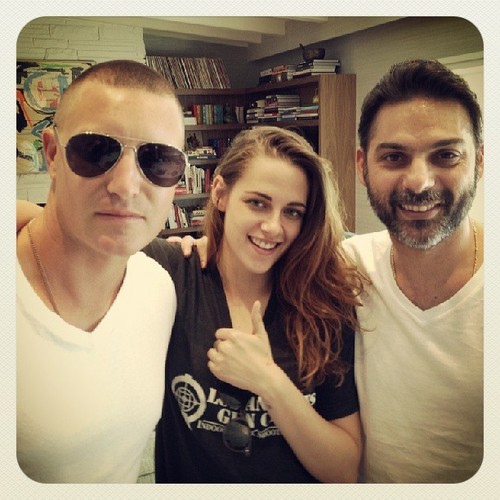  Kristen with 2 of her Camp X-Ray co-stars