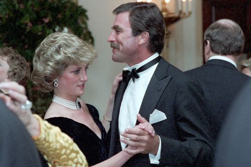  Princess Diana unseen pictures of her dancing with Tom Selleck and Clint Eastwood