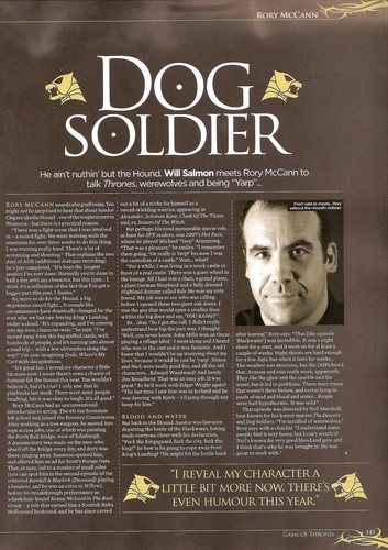  Rory McCann’s interview in SFX Bookazine 4: Game of Thrones