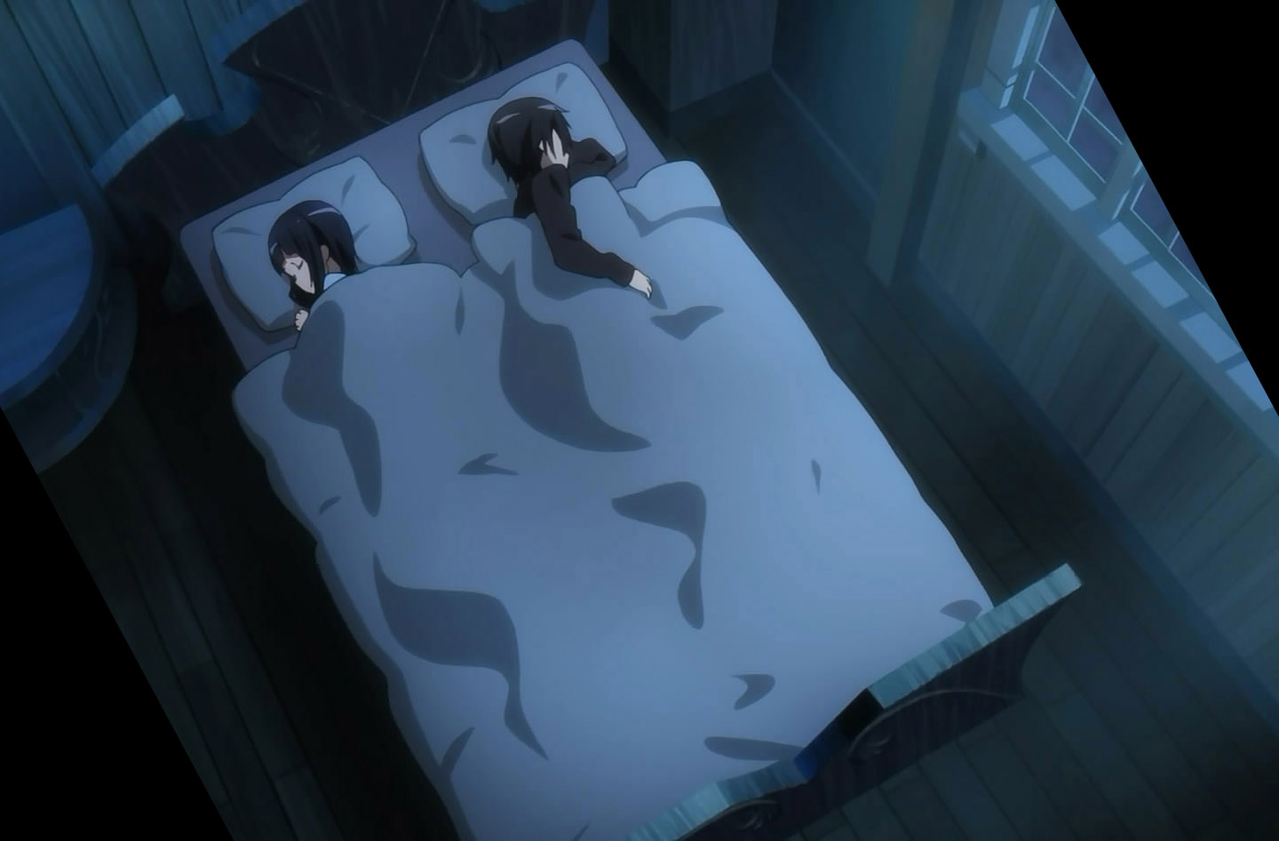 Sachi and Kirito sleeping together