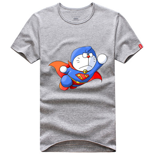 Superman Doraemon Flying logo new stlye t shirt