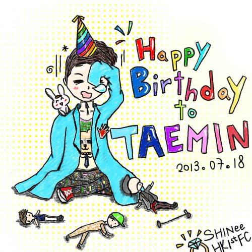  Taemin Happy Birthday Pics द्वारा प्रशंसकों