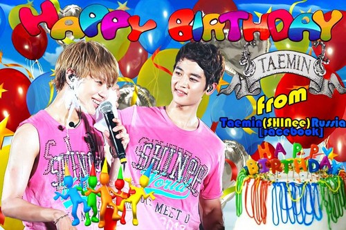 Taemin Happy Birthday Pics by fans 
