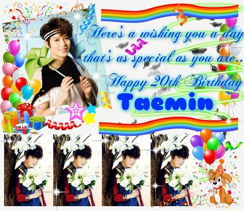  Taemin Happy Birthday Pics 由 粉丝