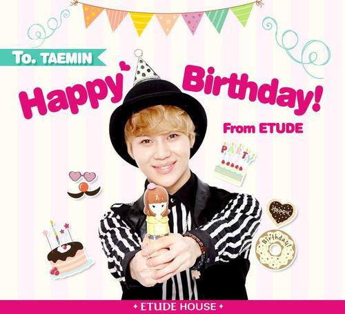  Taemin Happy Birthday Pics par fans