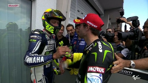  Vale and Cal after QP (Sachsenring 2013)