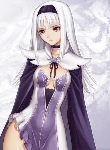  White-Haired Аниме Girl