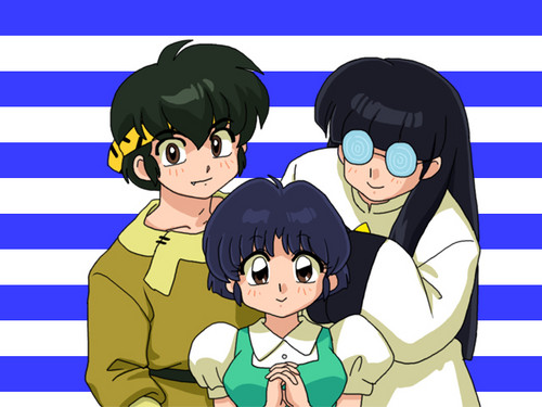  Akane, Ryoga, and kem dùng cho tóc, mousse