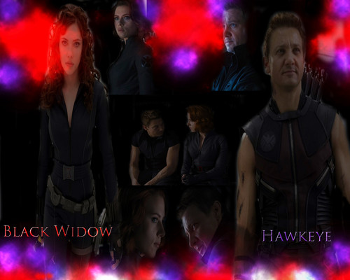  Blackwidow & Hawkeye پیپر وال