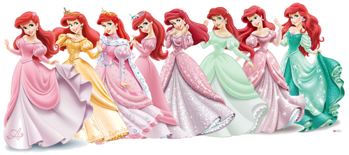  Walt Дисней Обои - Evolution of Princess Ariel