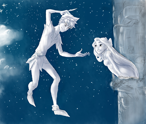  Jack Frost and Rapunzel as Peter Pan and Wendy ♥
