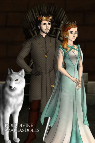  Jon and Ygritte as the King and Queen