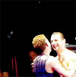  Martin gets a B-day kiss from Dave ♥‿♥