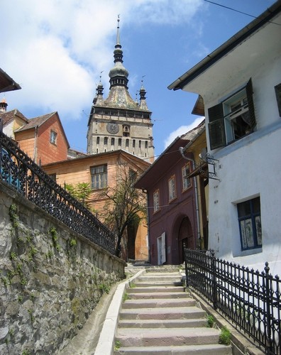  Sighisoara clock tower Romania most beautiful cities