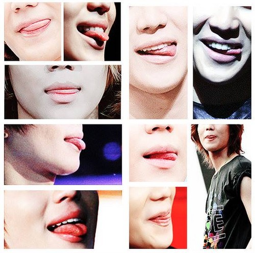 Taemin's sexy lips and tongue 