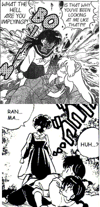  Akane and Kagome get angry at Ranma and inuyasha