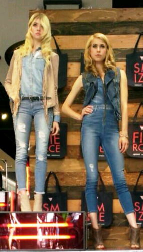  Allison and Hannah modeling for GUESS