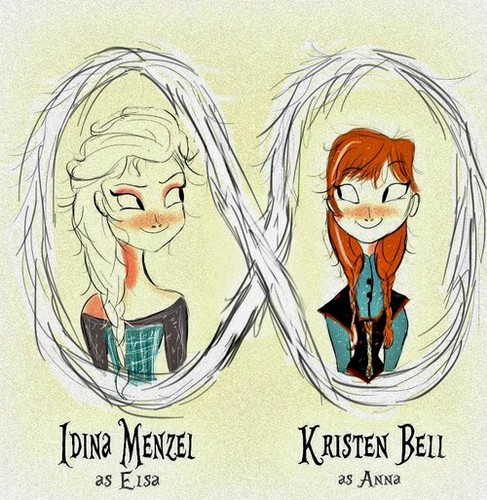 Anna and Elsa Tangled style credits