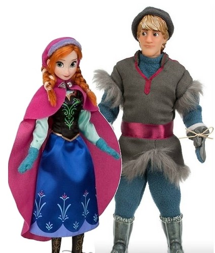 Anna and Kristoff Disney Store dolls