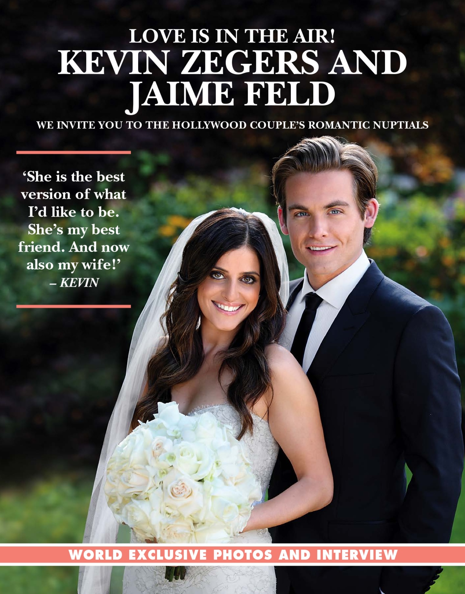 Kevin and Jaime's wedding [magazine scans]