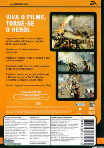  LOTR: Return of the King - PC game cover (Back)