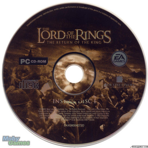  LOTR: Return of the King - PC game disc