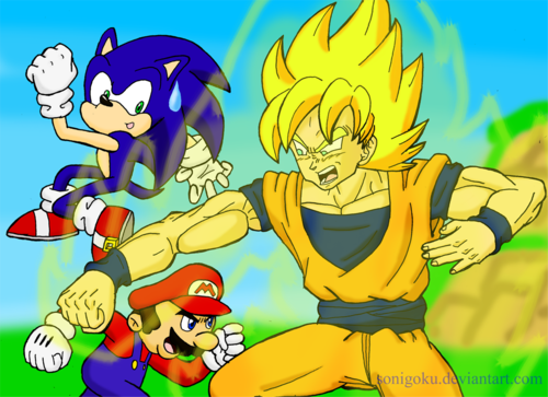  Mario vs Sonic vs গোকু