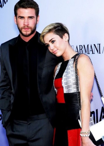  Miley with Liam at the Paranoia L.A. Premiere