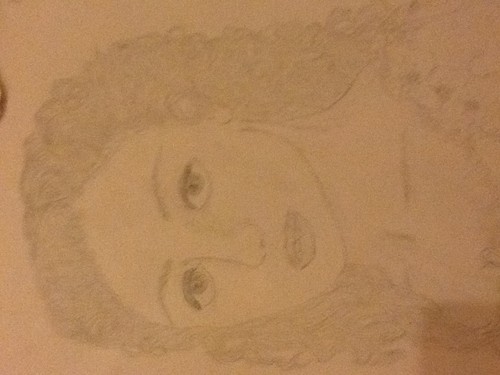 My drawing of Emmy Rossum as Christine