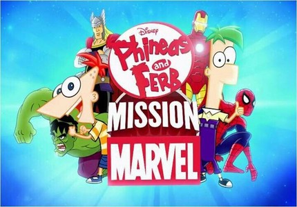  Phineas and Ferb with Marvel Superheroes