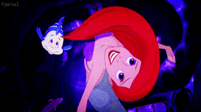  Walt Disney Gifs - Princess Ariel & patauger, plie grise
