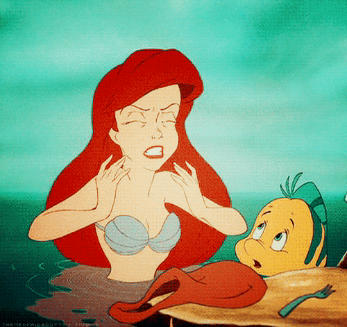  Walt Дисней Gifs - Princess Ariel & камбала