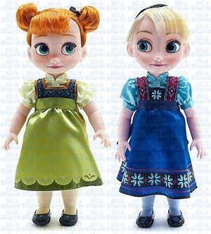 Anna and Elsa toddler dolls from Disney Store.
