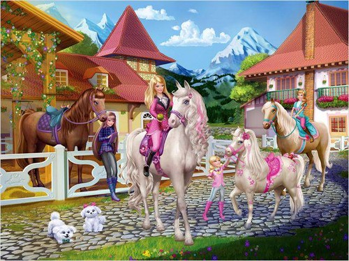  búp bê barbie & Her Sisters with their ponies