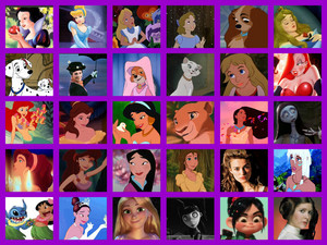  डिज़्नी Princesses/Ladies collage