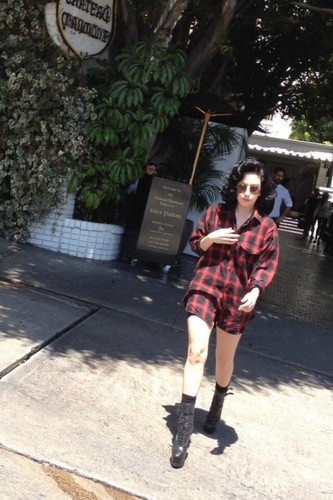  GaGa Leaving the istana, chateau Marmont, West Hollywood (August 18)