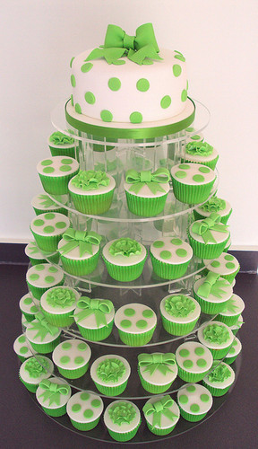  Green cupcake, kek cawan