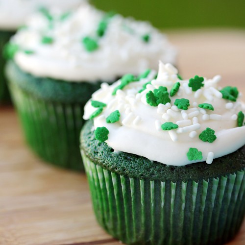  Green petit gâteau, cupcake