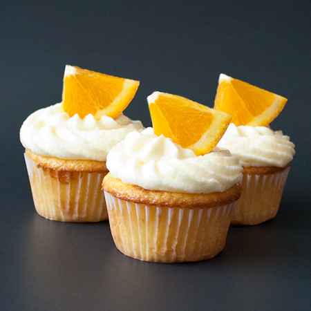  orange petit gâteau, cupcake