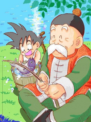  Son Gohan Jiisan and Goku