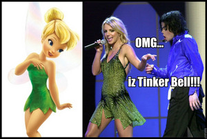 Tinker Bell and Peter Pan = Britney and Michael