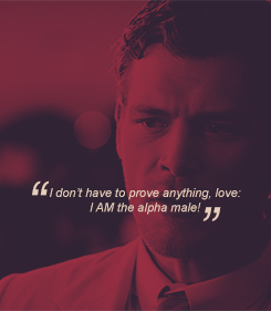  "I don't have to prove anything, love. I am the alpha male."
