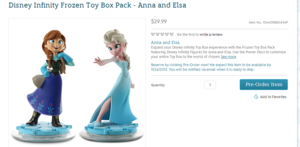  Disney Infinity Frozen Toy Box Pack - Anna and Elsa