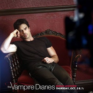Ian Somerhalder's Vampire Diaries Season 5 Behind-the-Scenes Photo 