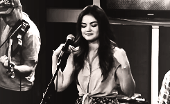 Lucy Hale performs live in the Courtesy Buick GMC Bull Lounge 