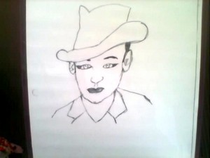 My drawing of Boy George