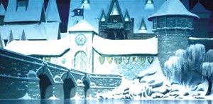  Official Disney concept-art illustration of the kasteel of Arendelle