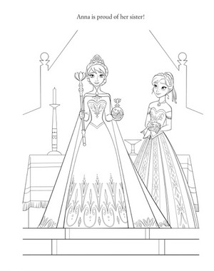  Official 《冰雪奇缘》 Illustration - Anna and Elsa