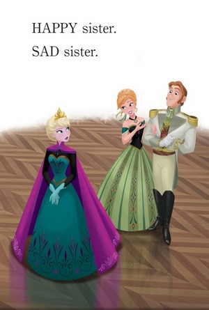  Official ফ্রোজেন Illustration - Elsa, Anna and Hans